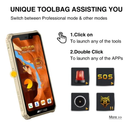 OUKITEL F150 B2021 IP68/69Kスマートフォン6GB64GB8000mAh